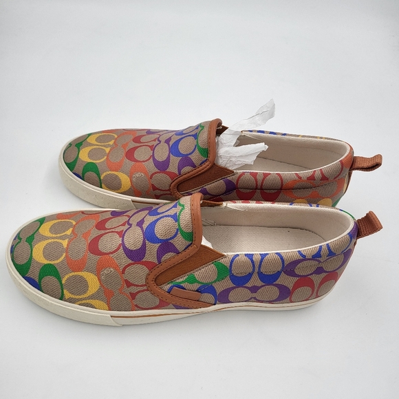 COACH Pride Slip-On Skate Rainbow Signature 10.5D (M) - Picture 2 of 3